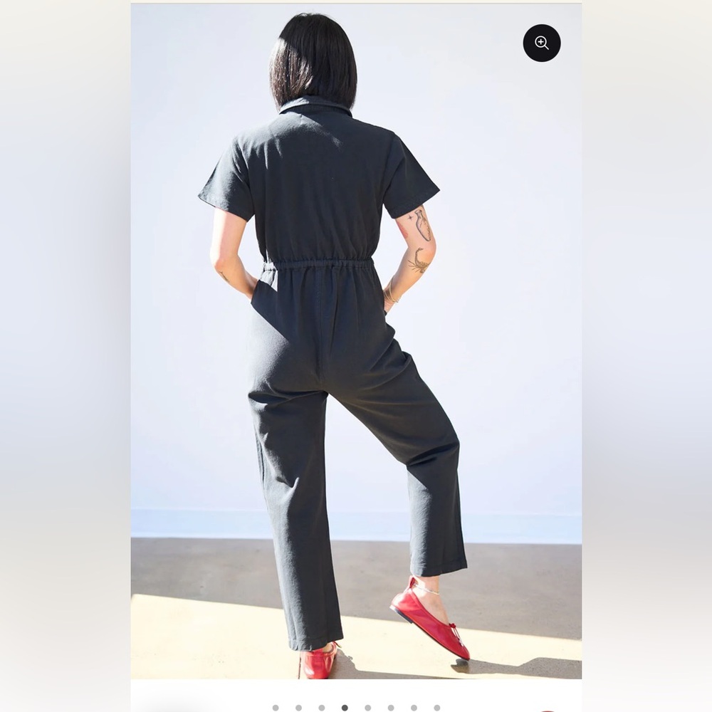 Women’s Noble Short-Sleeve Black Utility Jumpsuit Small - Picture 8 of 9